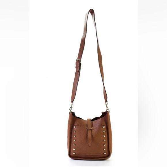 Rebecca Minkoff Handbags - REBECCA MINKOFF brown leather studded crossbody feed boho bag purse